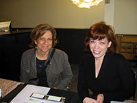 Be the Change Press Table: Barbara Zegarek and Rachel Hundert
